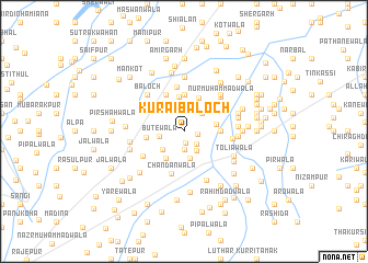 map of Kurāi Baloch