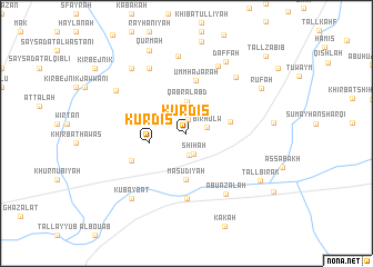 map of Kūrdīs