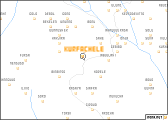 map of Kurfa Chʼelē