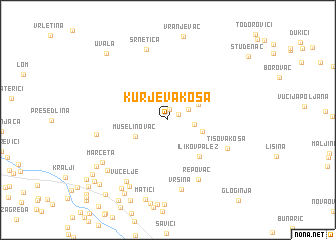 map of Kurjeva Kosa