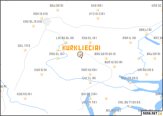 map of Kurkliečiai