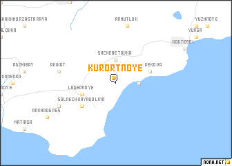 map of Kurortnoye