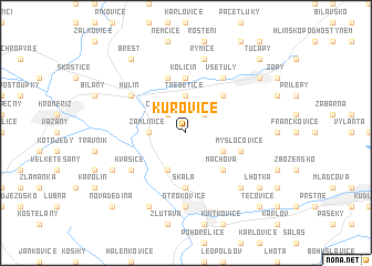 map of Kurovice