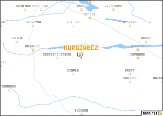 map of Kurozwęcz