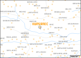 map of Kuršanec