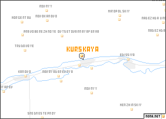 map of Kurskaya