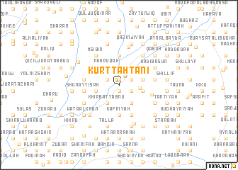 map of Kurt Taḩtānī