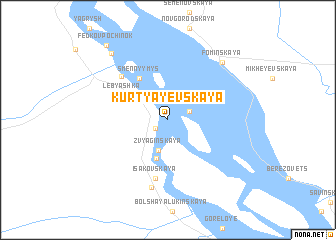 map of Kurtyayevskaya