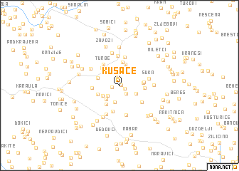 map of Kusače