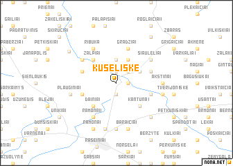 map of Kušeliškė