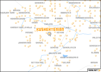 map of Kūsheh-ye Mīān