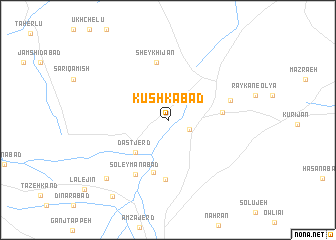 map of Kūshkābād