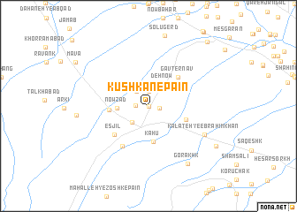 map of Kūshkān-e Pā\