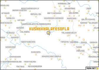 map of Kūshk Khalaf-e Soflá