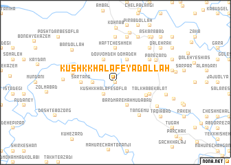 map of Kūshk Khalaf-e Yadollāh