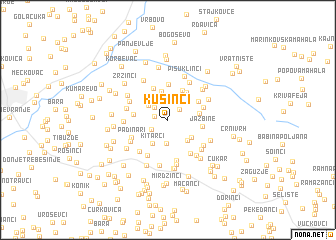 map of Kušinci