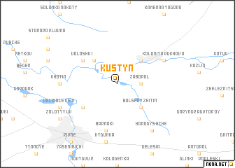 map of Kustynʼ