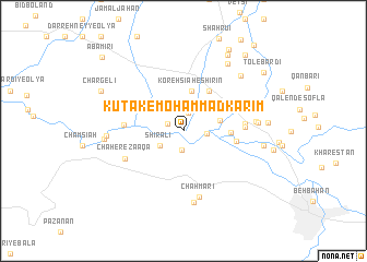 map of Kūtak-e Moḩammad Karīm