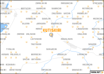 map of Kutiškiai