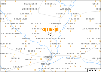 map of Kutiškiai