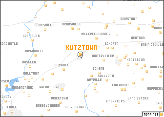 map of Kutztown