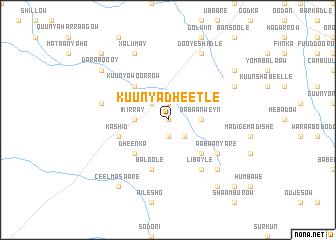 map of Kuunya Dheetle