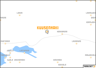 map of Kuusenmäki