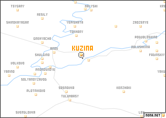 map of Kuzina