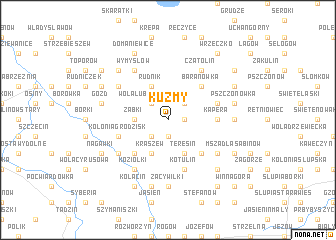 map of Kuźmy