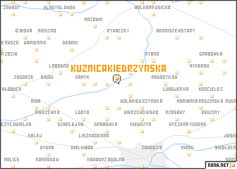 map of Kuźnica Kiedrzyńska