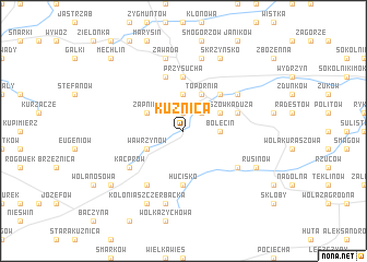 map of Kuźnica