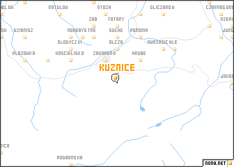 map of Kuźnice