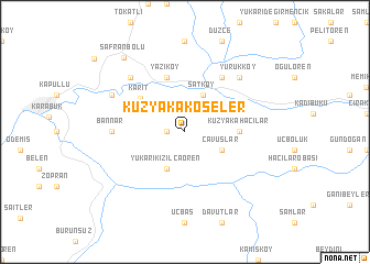 map of Kuzyakaköseler