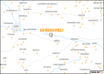 map of Kʼvakhvreli