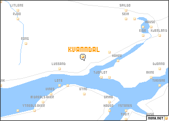 map of Kvanndal