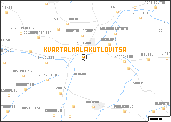 map of Kvartal Mala Kutlovitsa