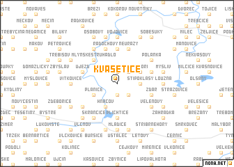 map of Kvasetice