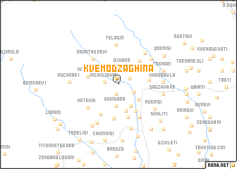 map of Kʼvemo Dzaghina