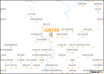 map of Květná