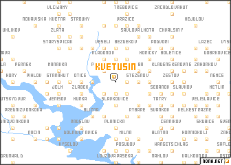 map of Květušín