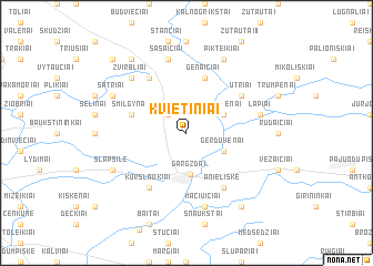 map of Kvietiniai