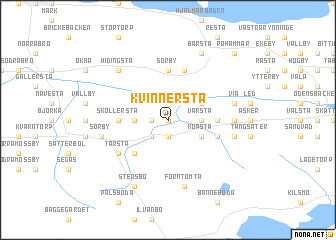 map of Kvinnersta