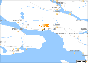 map of Kvívík