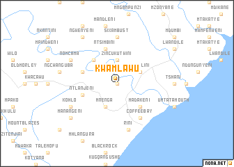 map of KwaMlawu