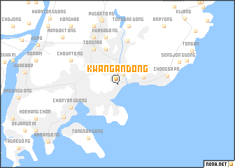 map of Kwangan-dong