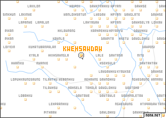 map of Kwè-hsawdaw
