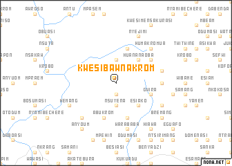 map of Kwesibawnakrom