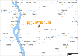 map of Kyaukpyudaung