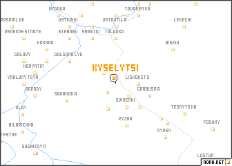 map of Kyselytsi