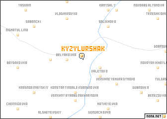 map of Kyzyl-Urshak